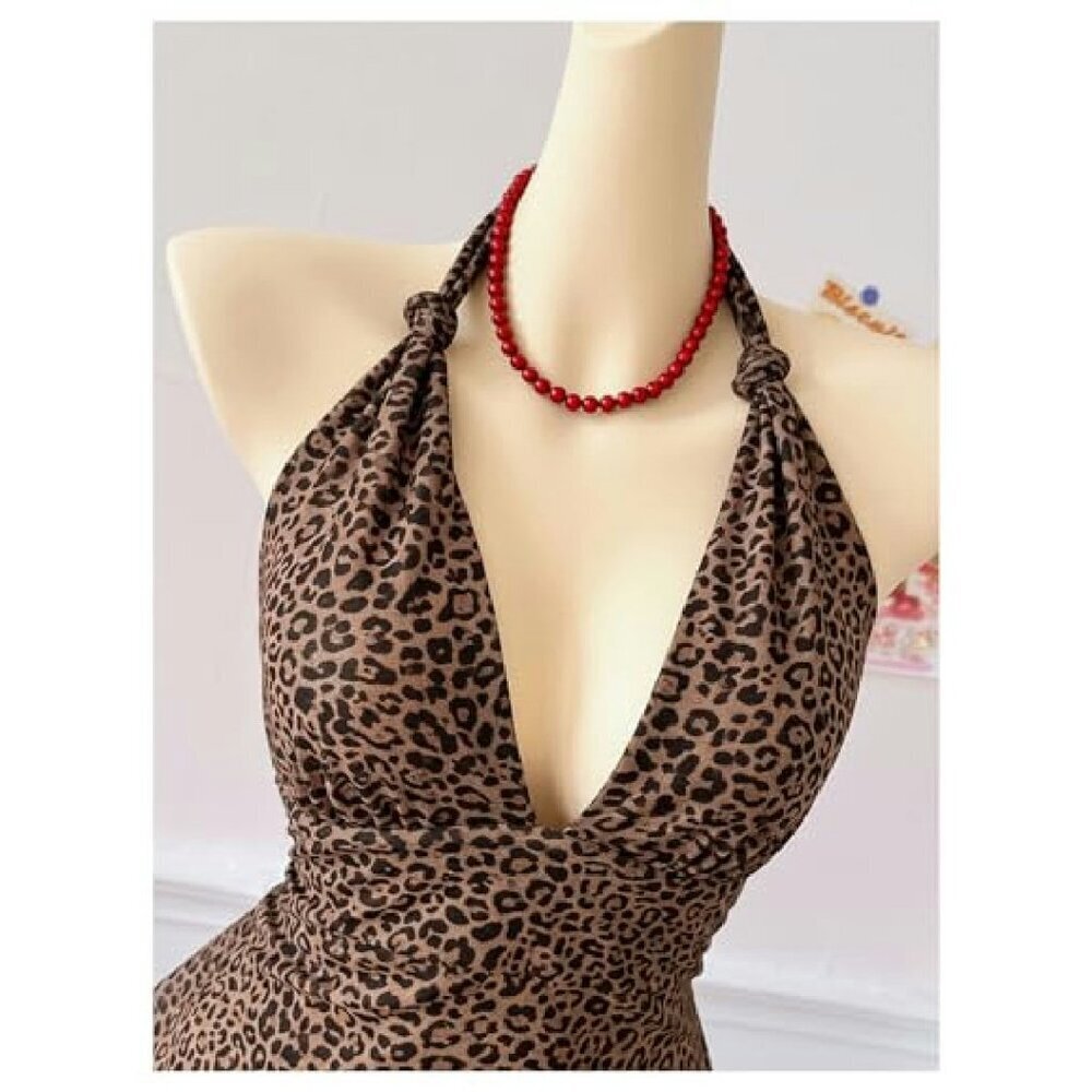 Mesh Mini Dress Halter Backless Ruffle Fairy Y2K Party - Picture 6 of 8